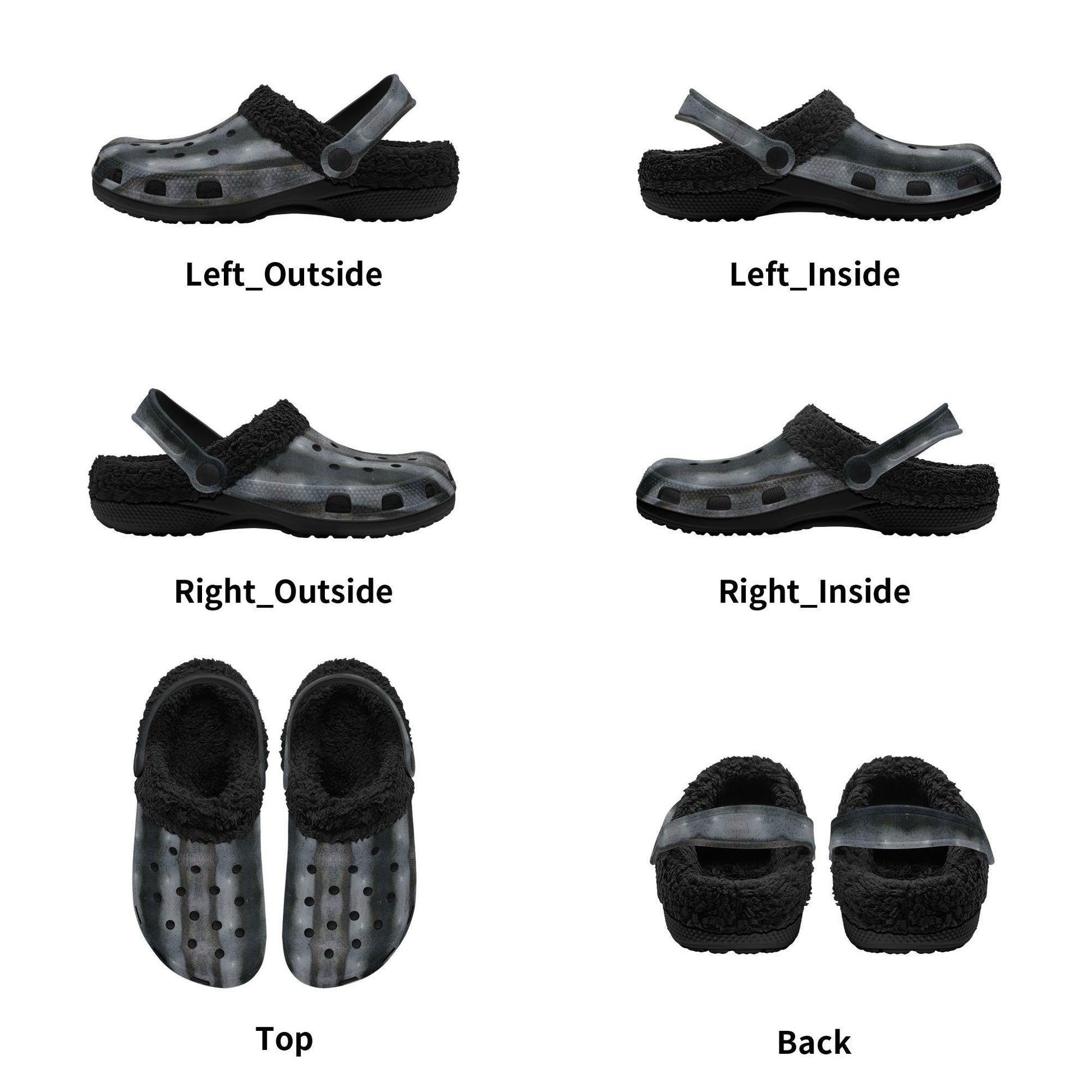 Adults Warm Black House Clogs for Winter-  Fur Lined Garden Slippers - "The Alien" - Premium House Clogs from Concordia Style Boutique - Just $35.98! Shop now at Concordia Style Boutique