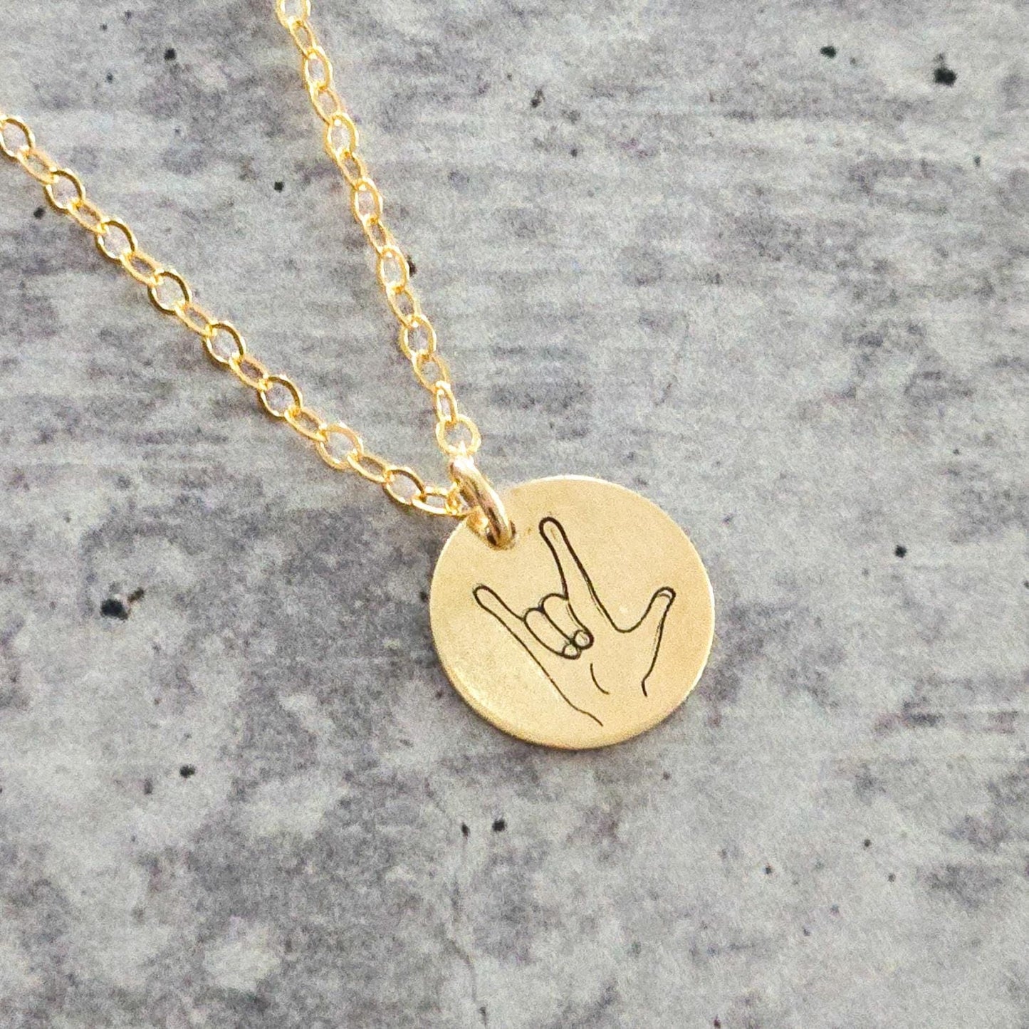 ASL ‘I Love You’ Hand-Stamped Necklace – A Subtle Jewish Statement