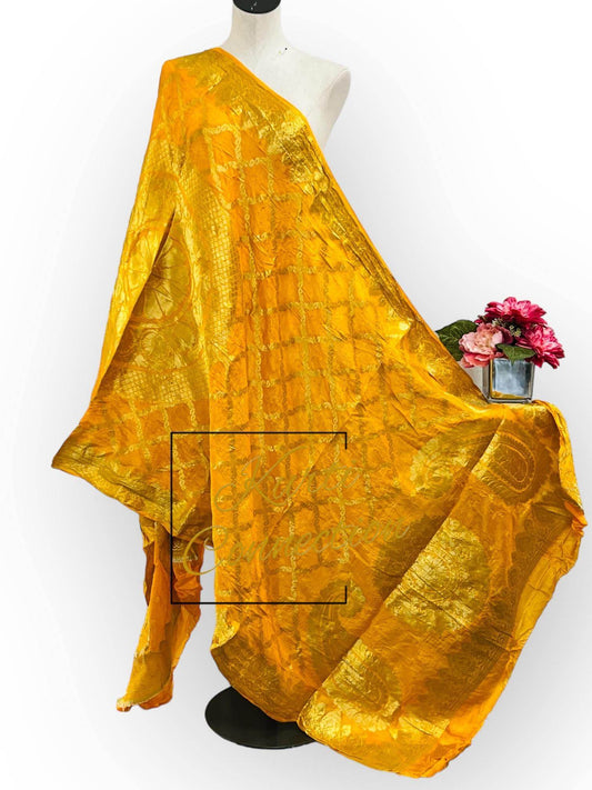 Bandhani silk dupatta