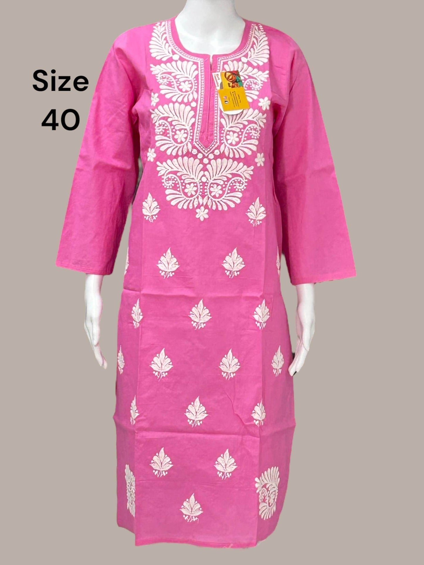 Cotton chikankari kurti