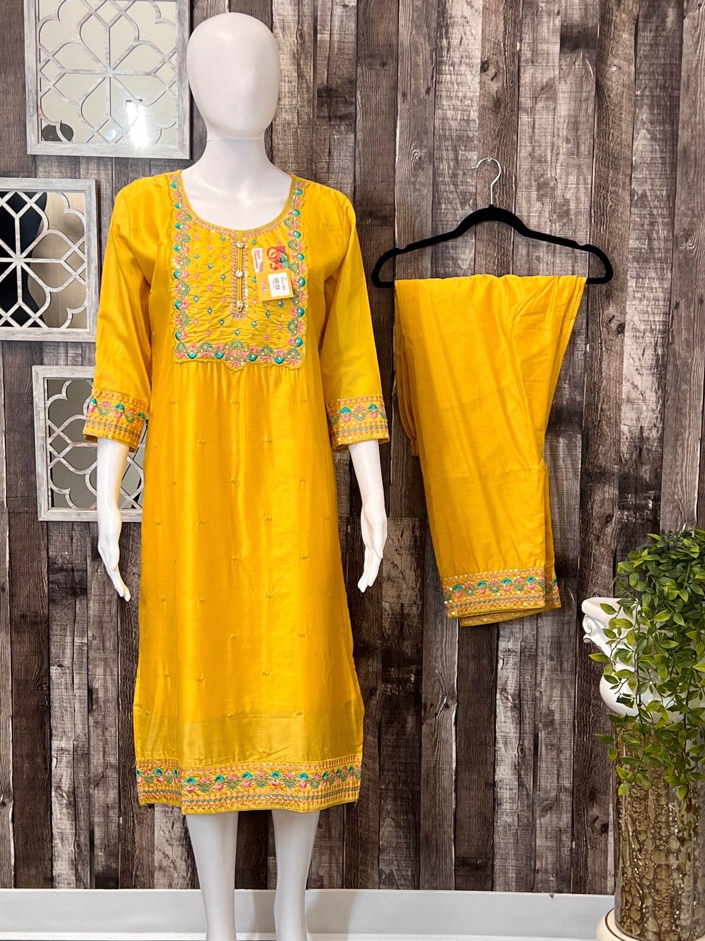 Chanderi silk kurti set