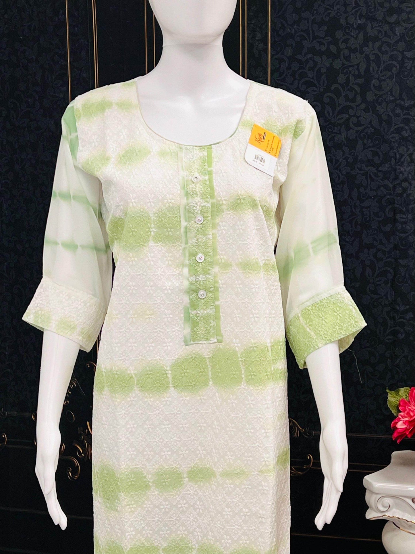 Chiffon chikankari kurti : SALE