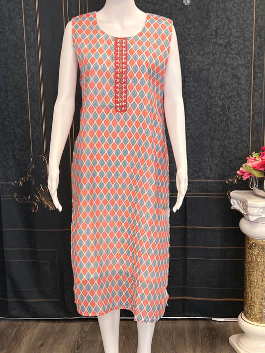 Chiffon kurti with sequin work