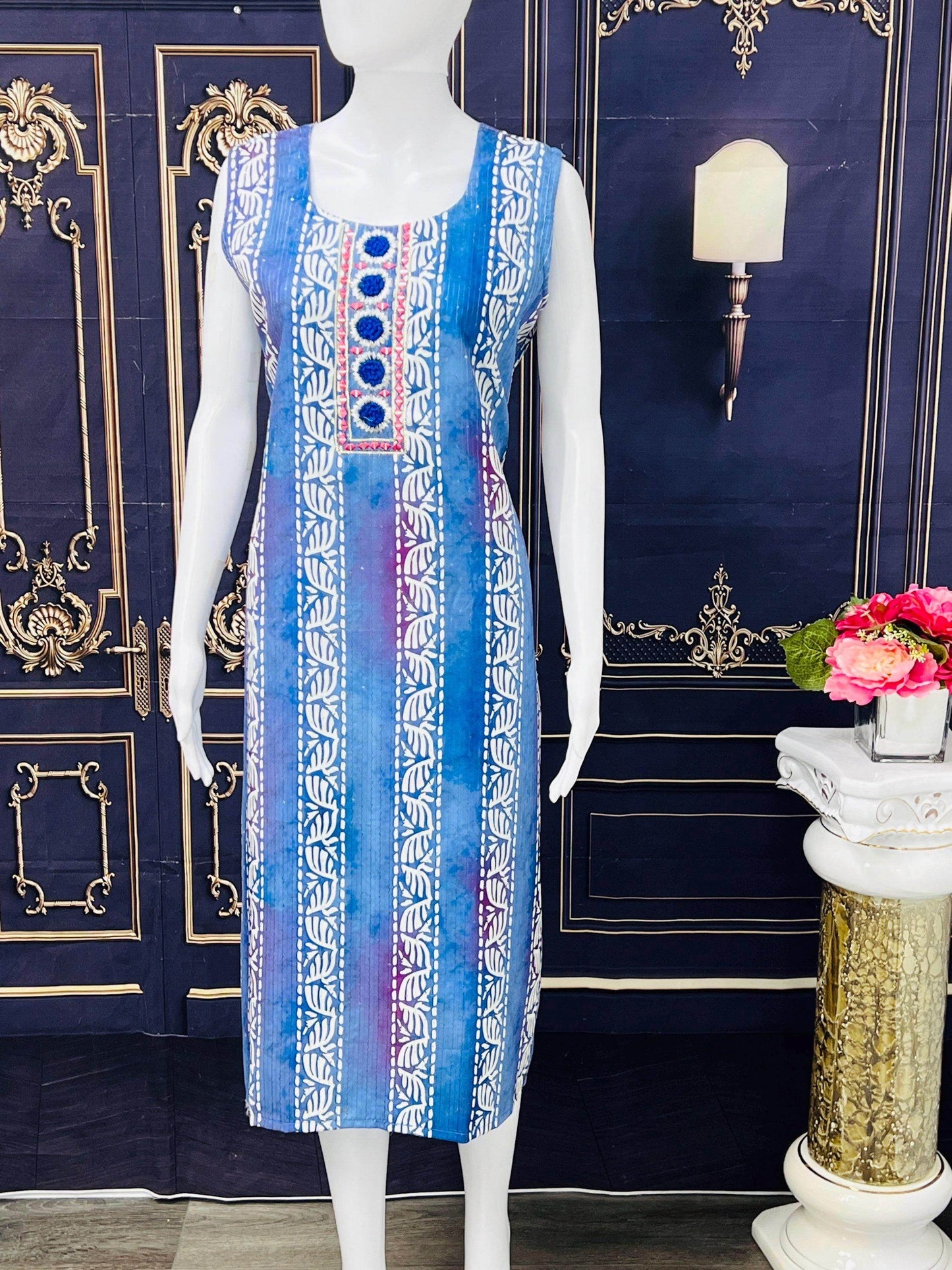 Batik print kurti with full lining