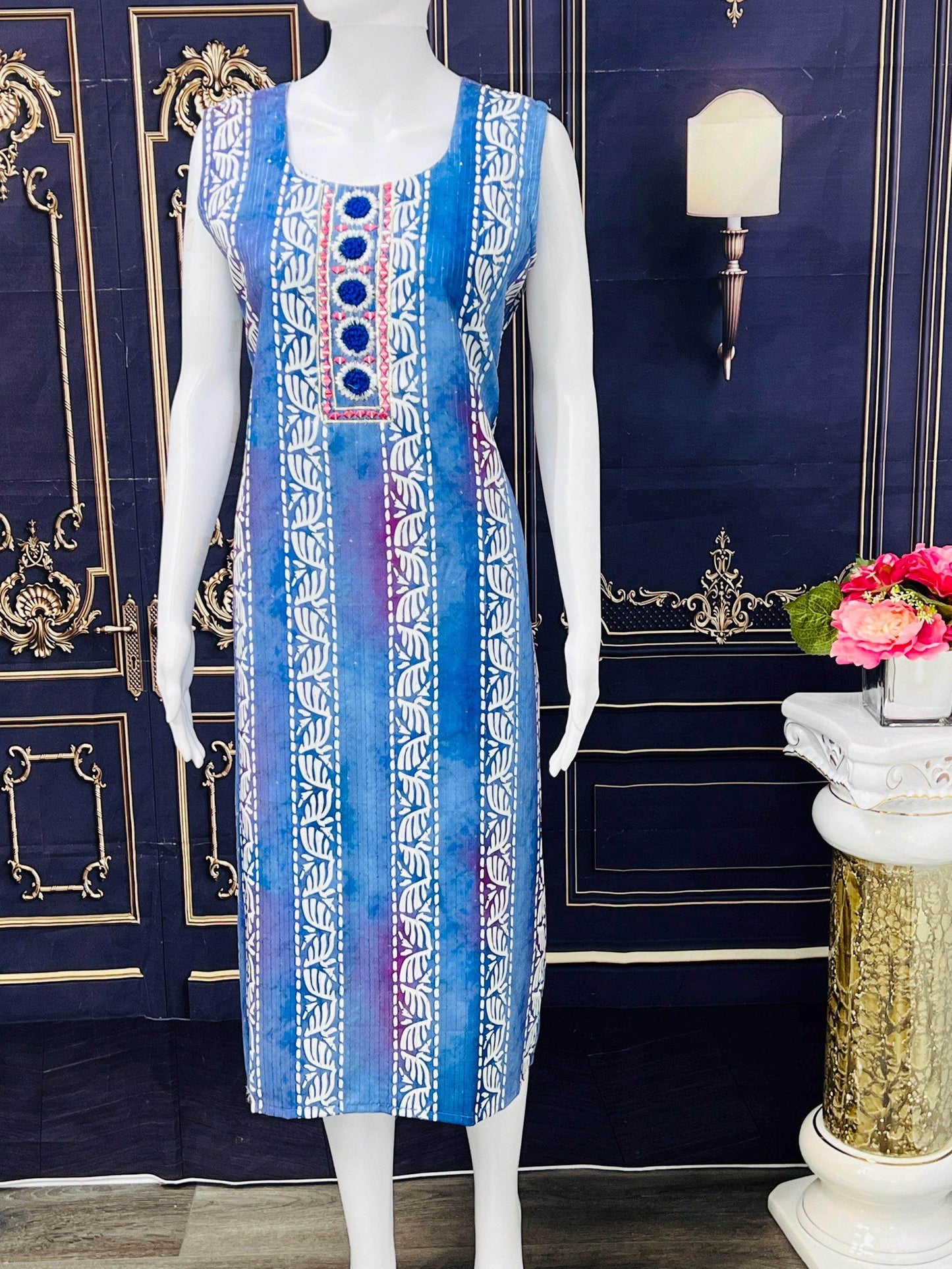 Batik print kurti with full lining