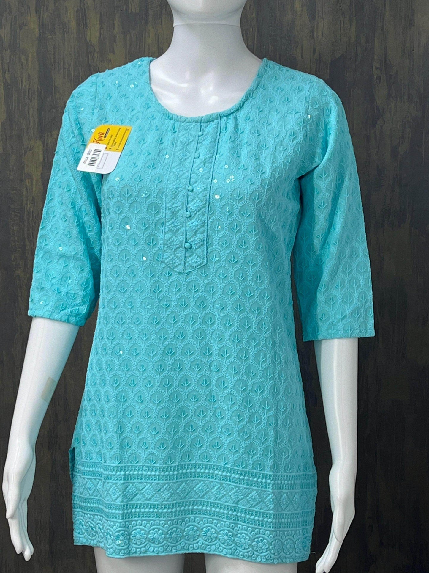 Chikankari short kurti