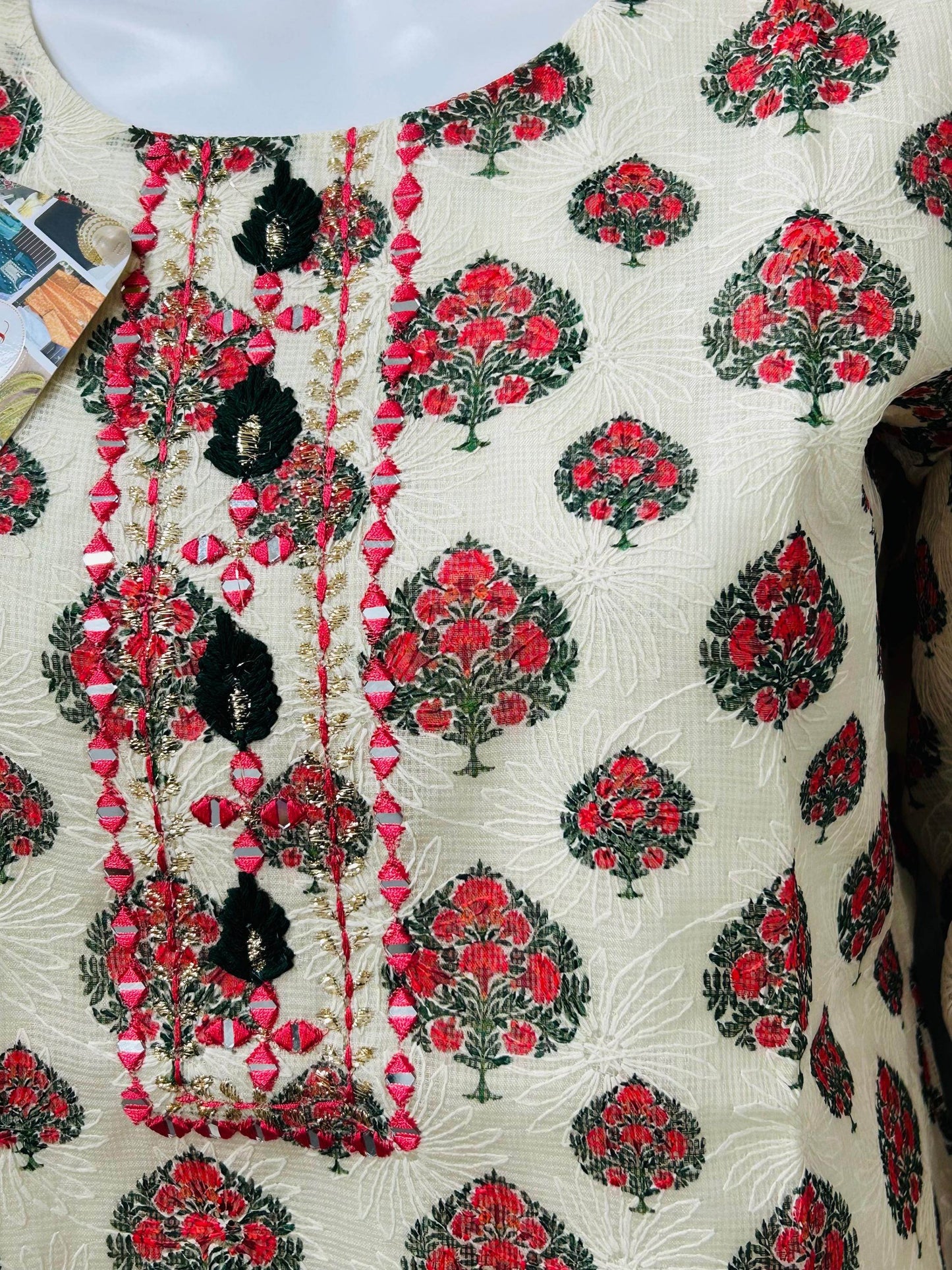Cotton chikankari kurti