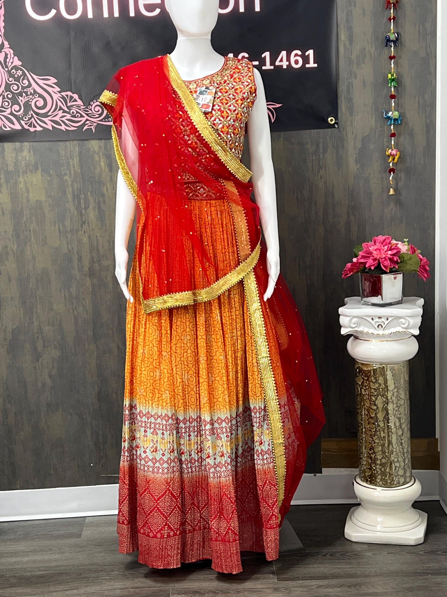 Bandhani print Lehenga choli set