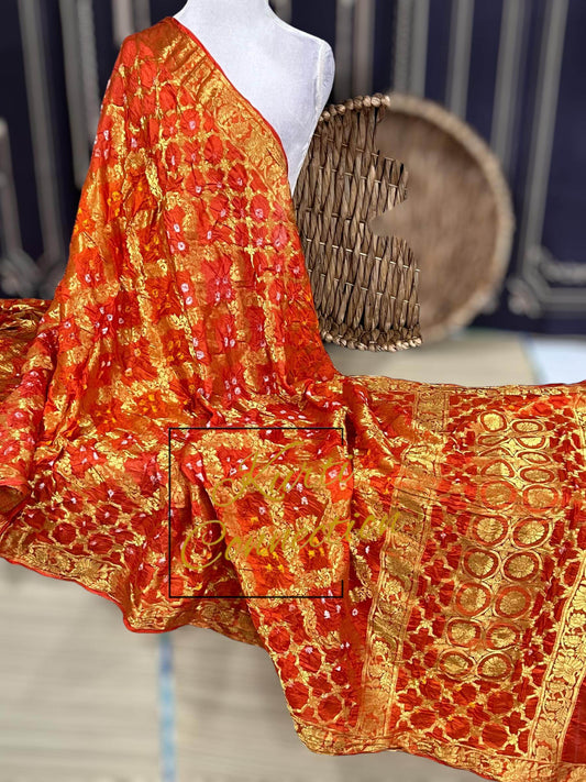 Bandhani silk dupatta