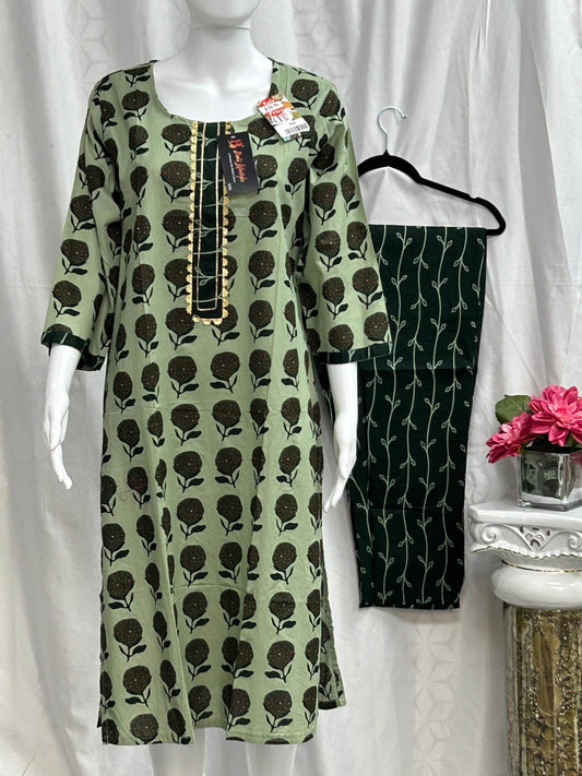 Cotton Kurti pant set