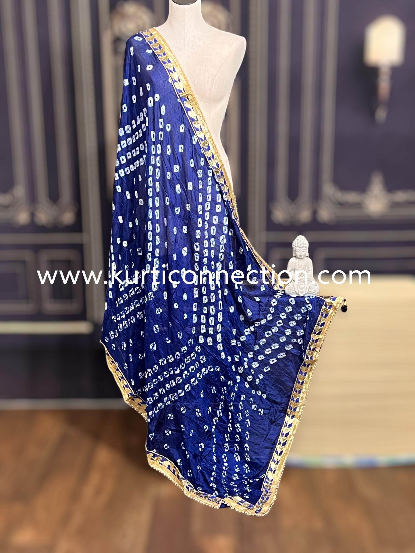 Bandhani silk dupatta