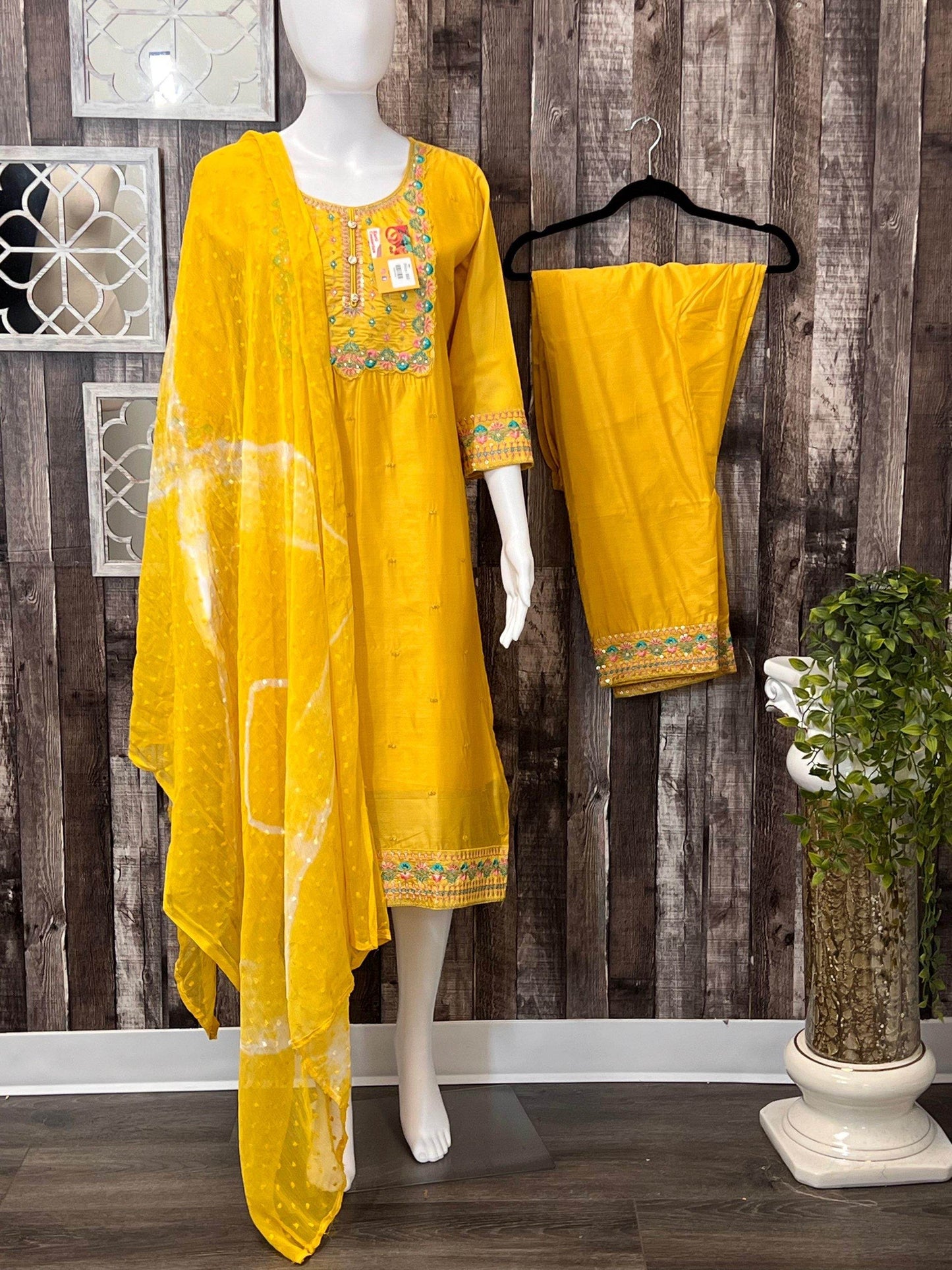 Chanderi silk kurti set