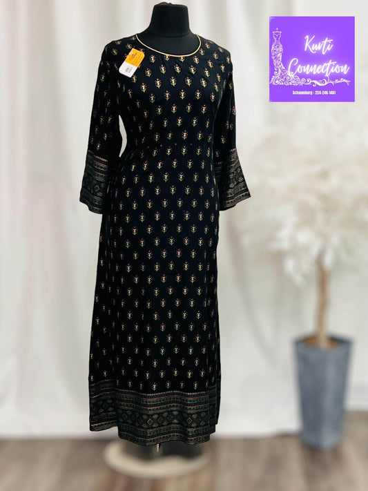 Black rayon kurti