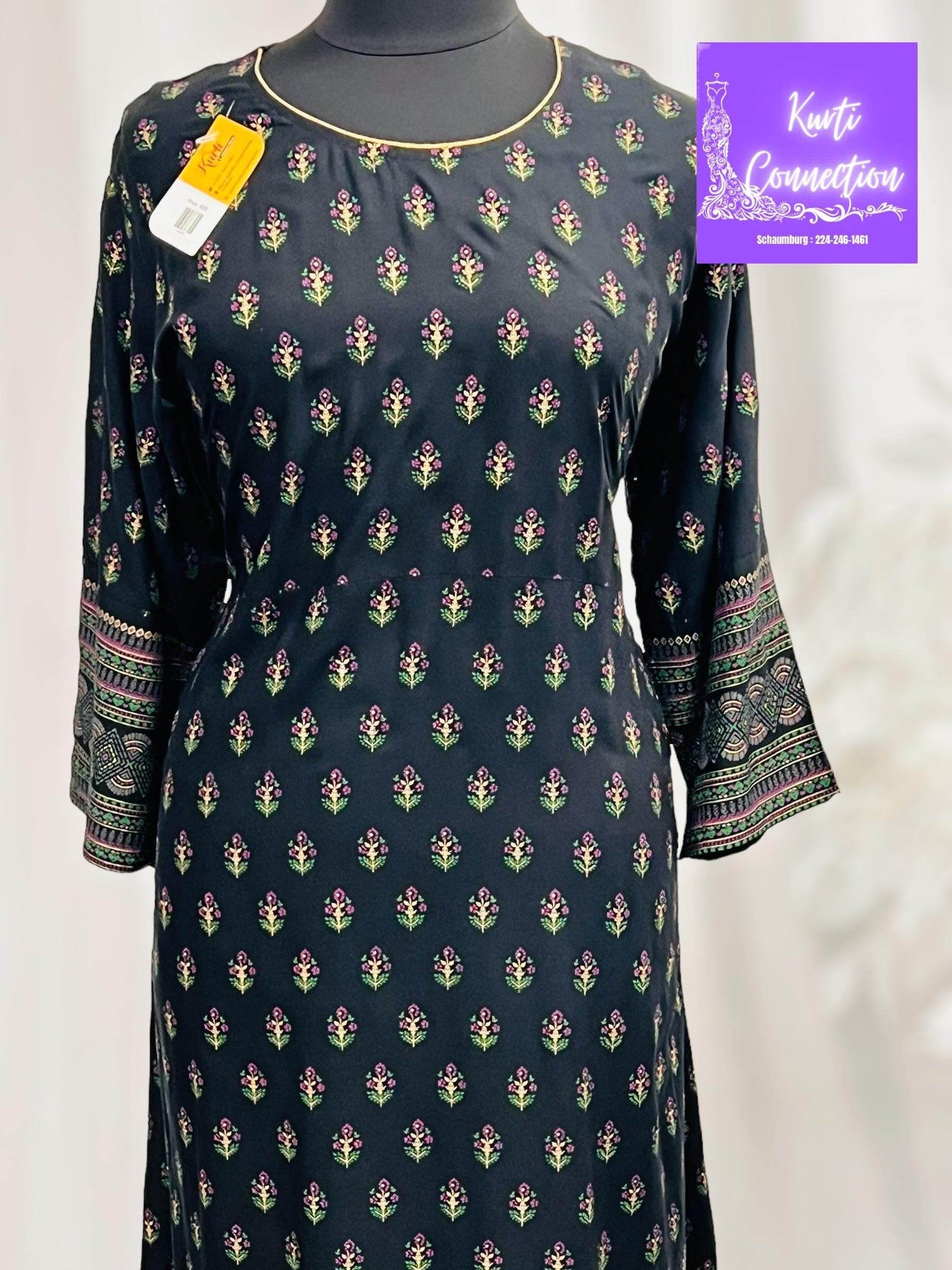 Black rayon kurti