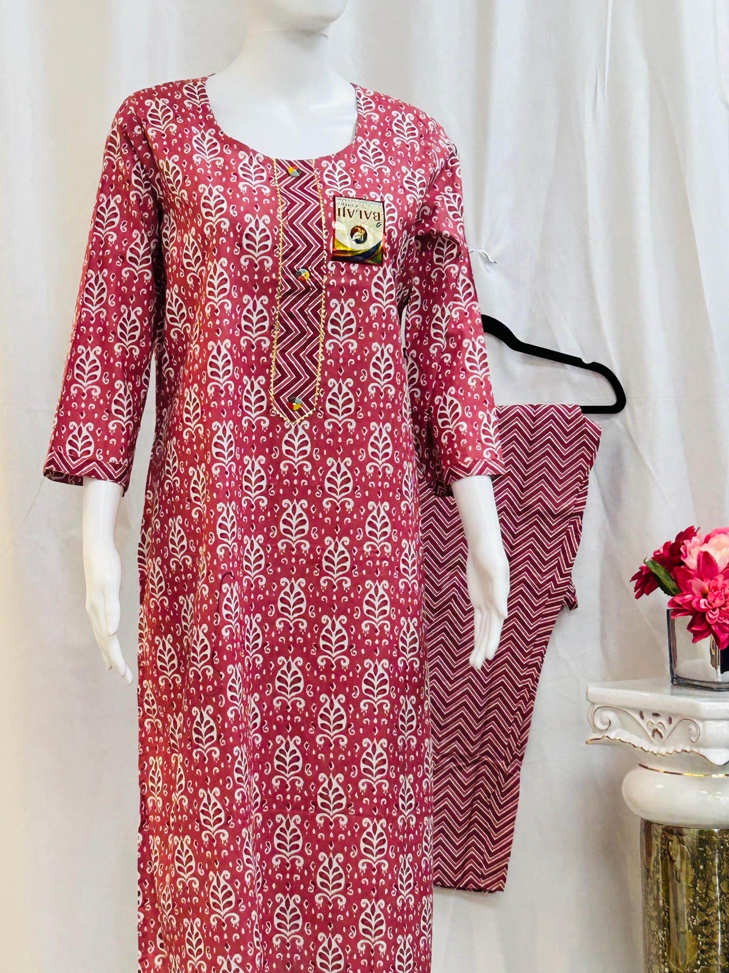 Cotton kurti pant set