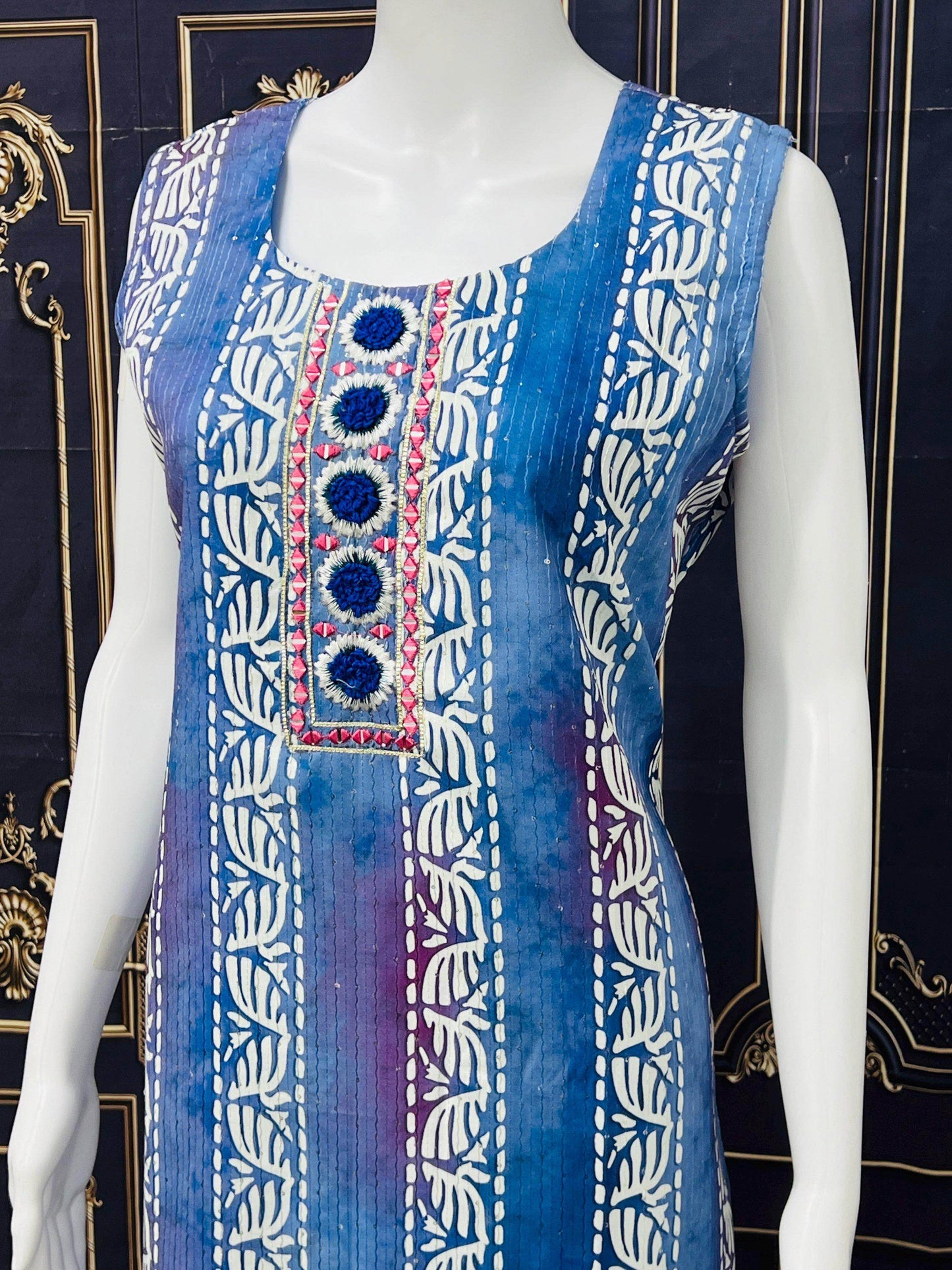 Batik print kurti with full lining