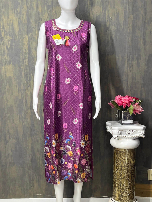 Chinon silk kurti