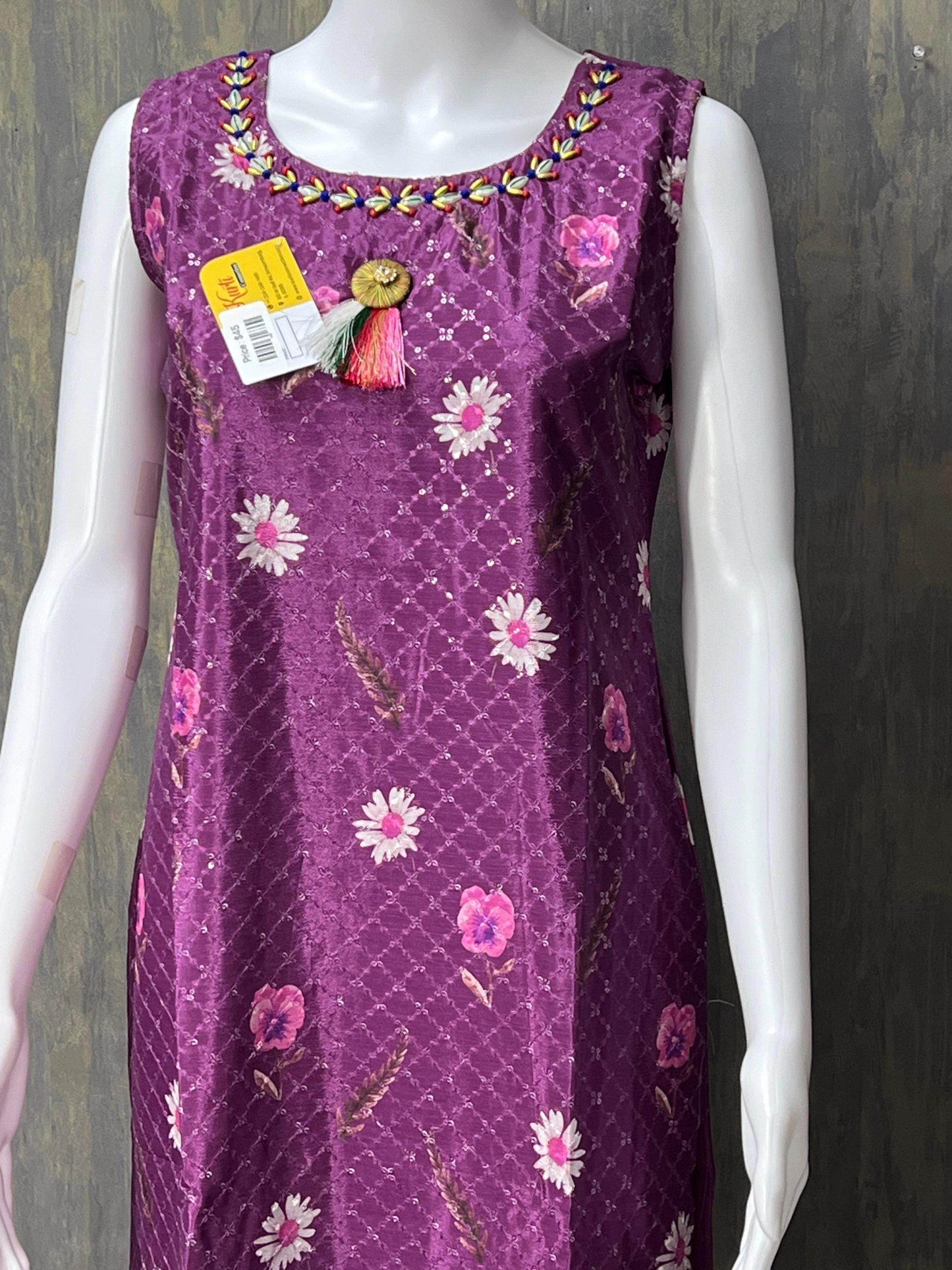 Chinon silk kurti