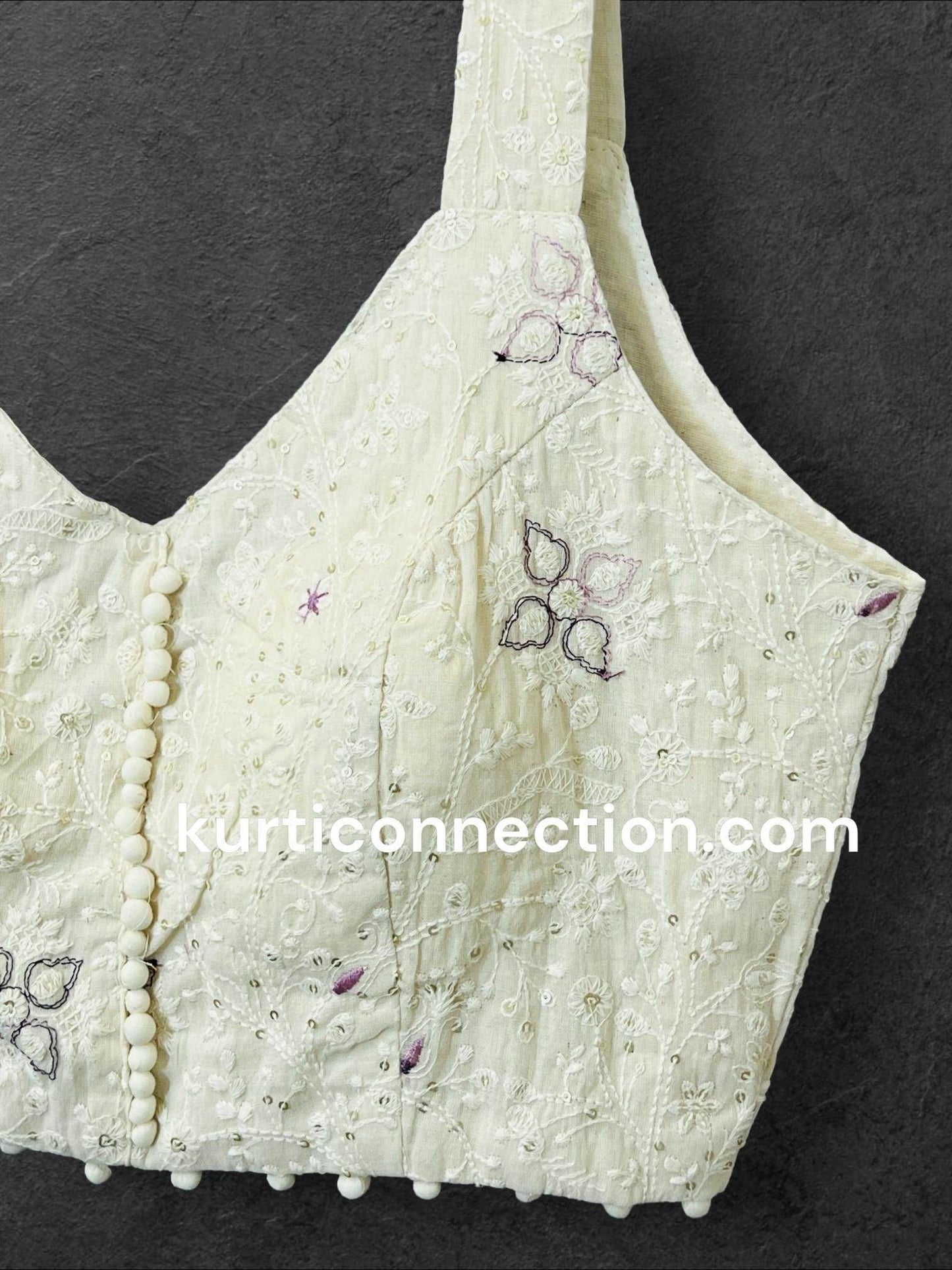 Cotton chikankari blouse