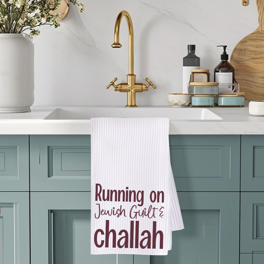 Running on Jewish Guilt and Challah Dish Towel