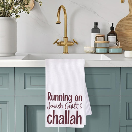 Running on Jewish Guilt and Challah Dish Towel