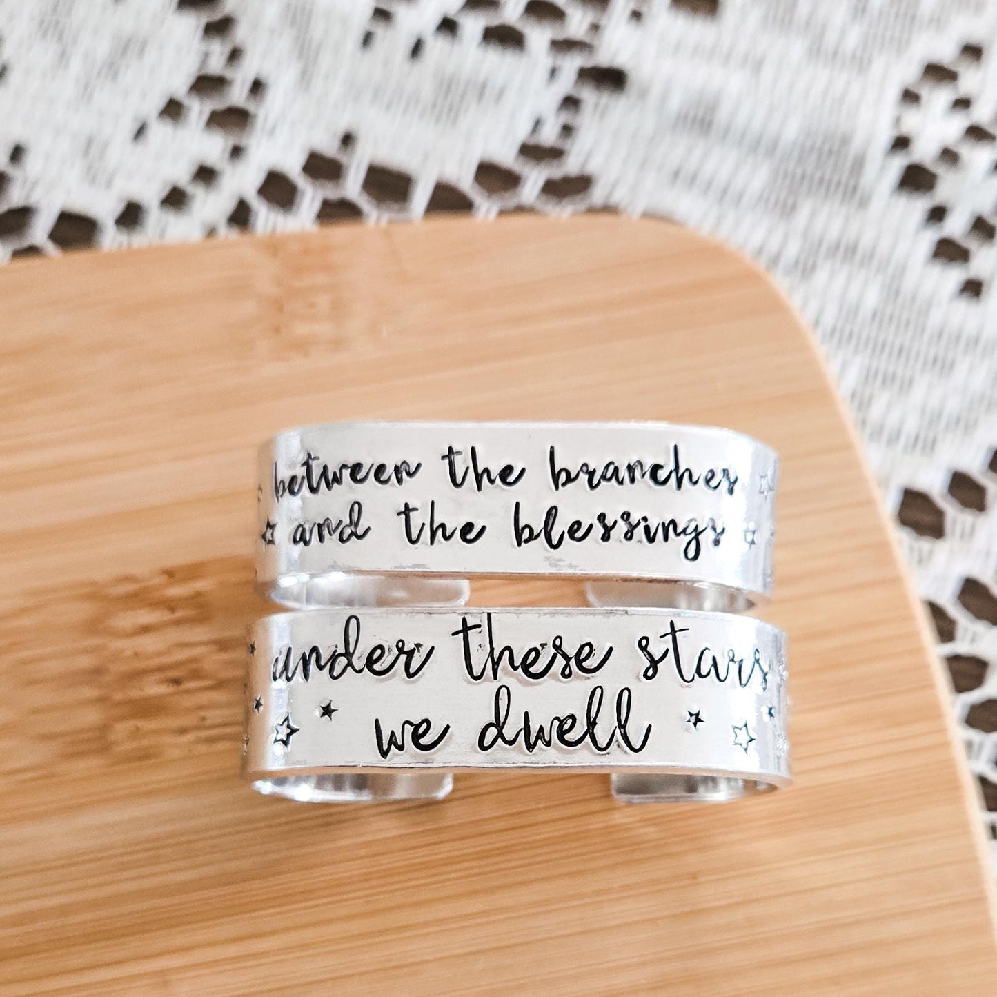 Celestial Sukkot Handcrafted Silver Napkin Rings