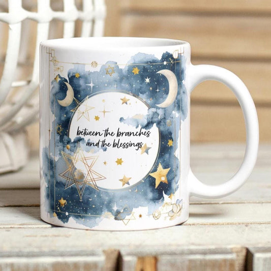 Between the Branches and the Blessings Celestial Sukkot Mug