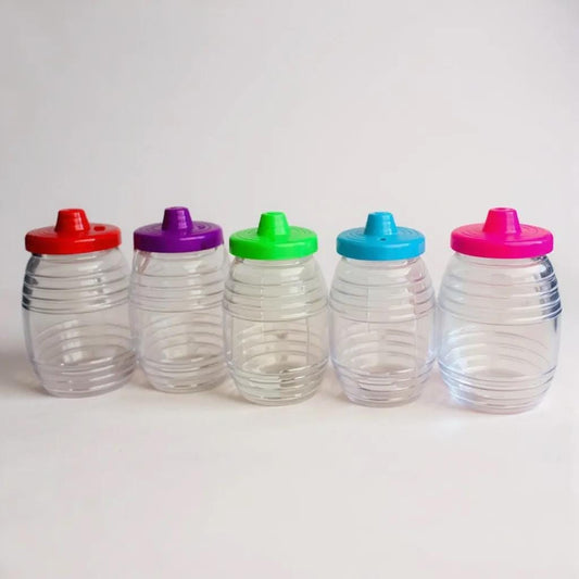 24 Vitroleros with Straw Lid Holes (16 oz) 24 Vitroleros con Ollo para Popote