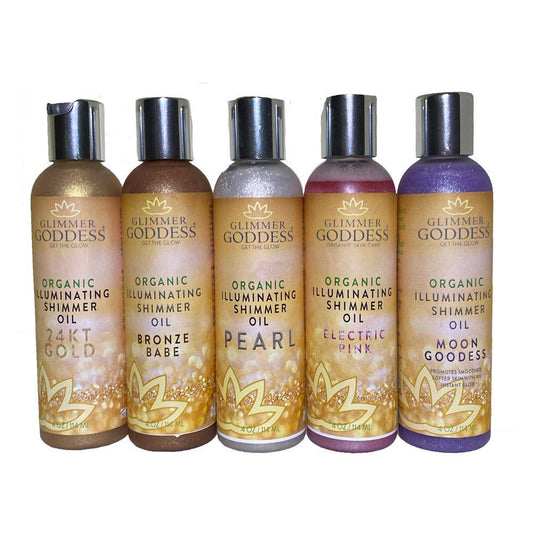Illuminating Shimmer Body & Face Oils - Organic Radiant Glow & Hydration - Concordia Style Boutique