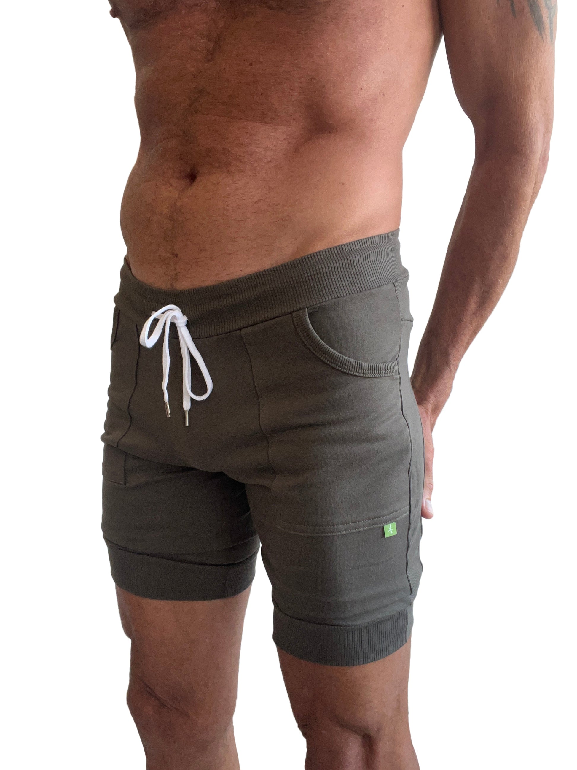 Cuffed Yoga Short (Army Green) - Concordia Style Boutique