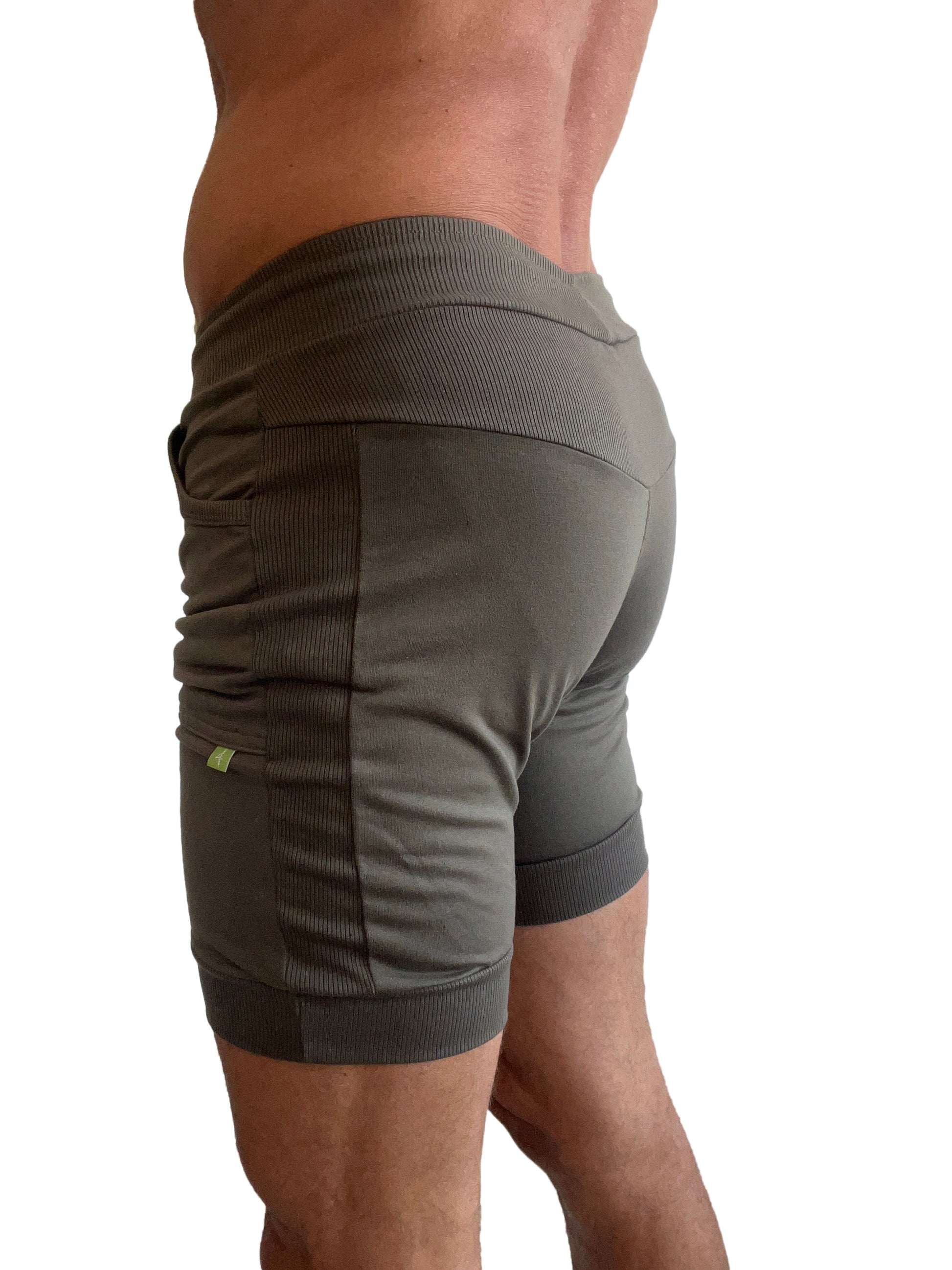 Cuffed Yoga Short (Army Green) - Concordia Style Boutique