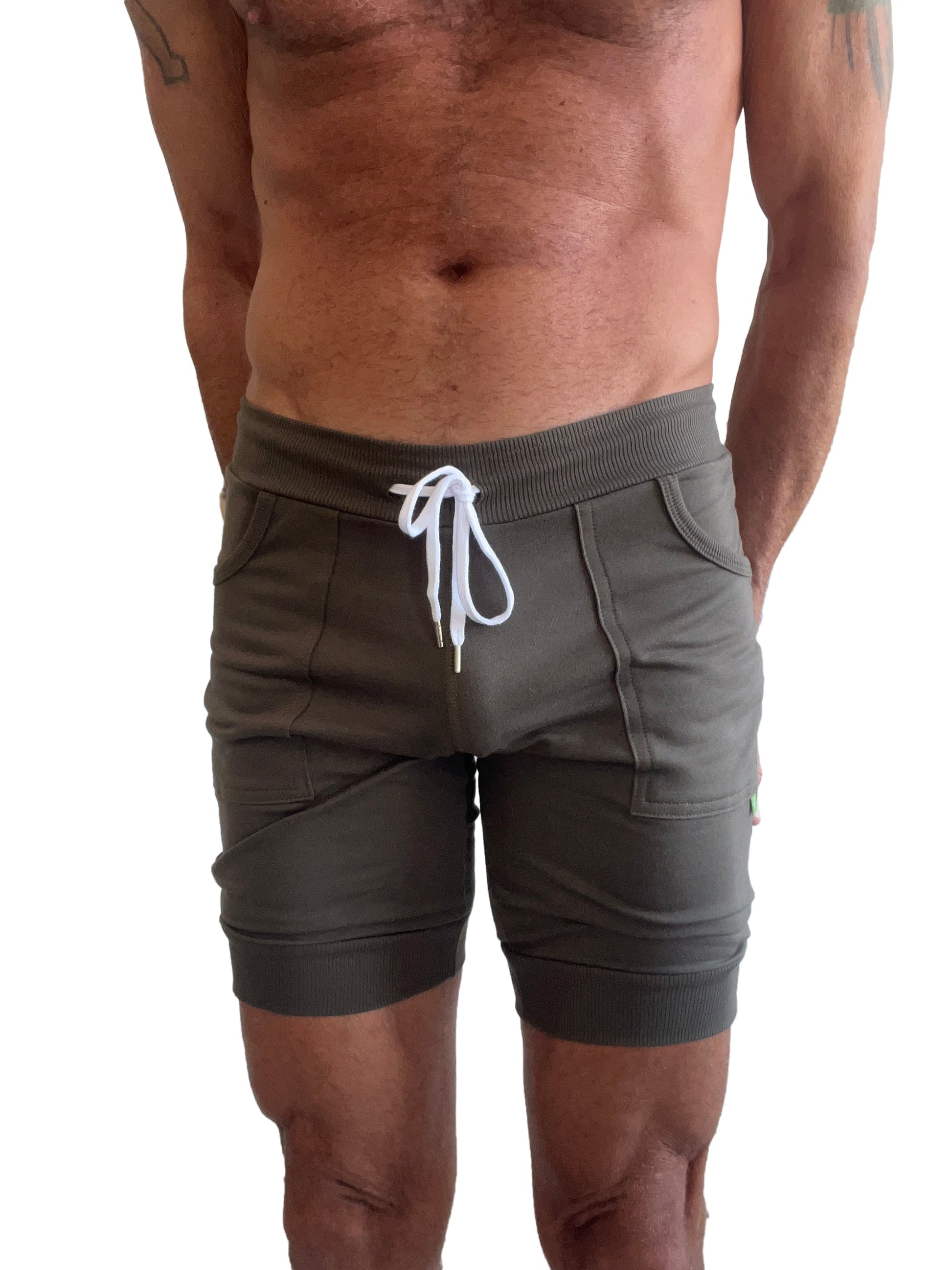 Cuffed Yoga Short (Army Green) - Concordia Style Boutique