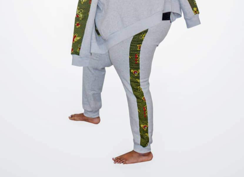 Kente green African joggers| Unisex - Concordia Style Boutique