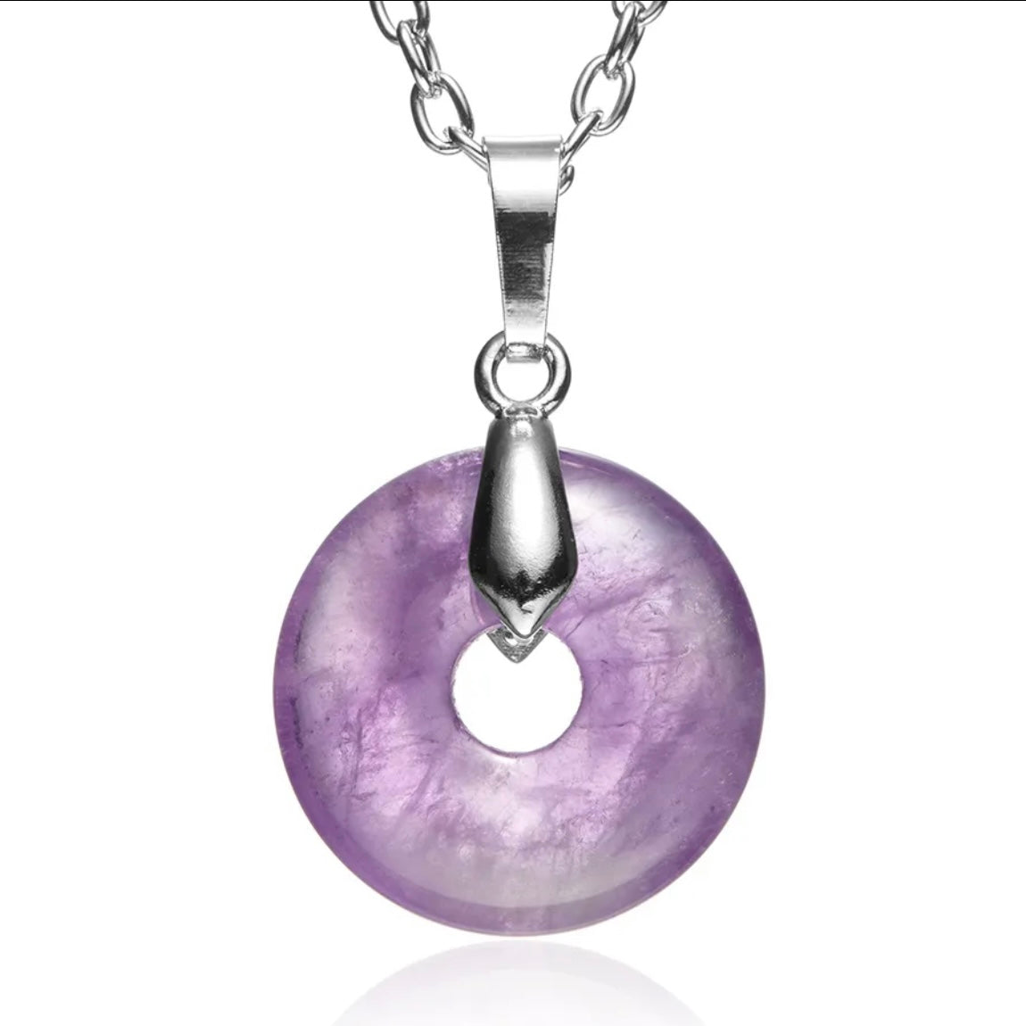 Amethyst Donut Crystal Necklace - Concordia Style Boutique