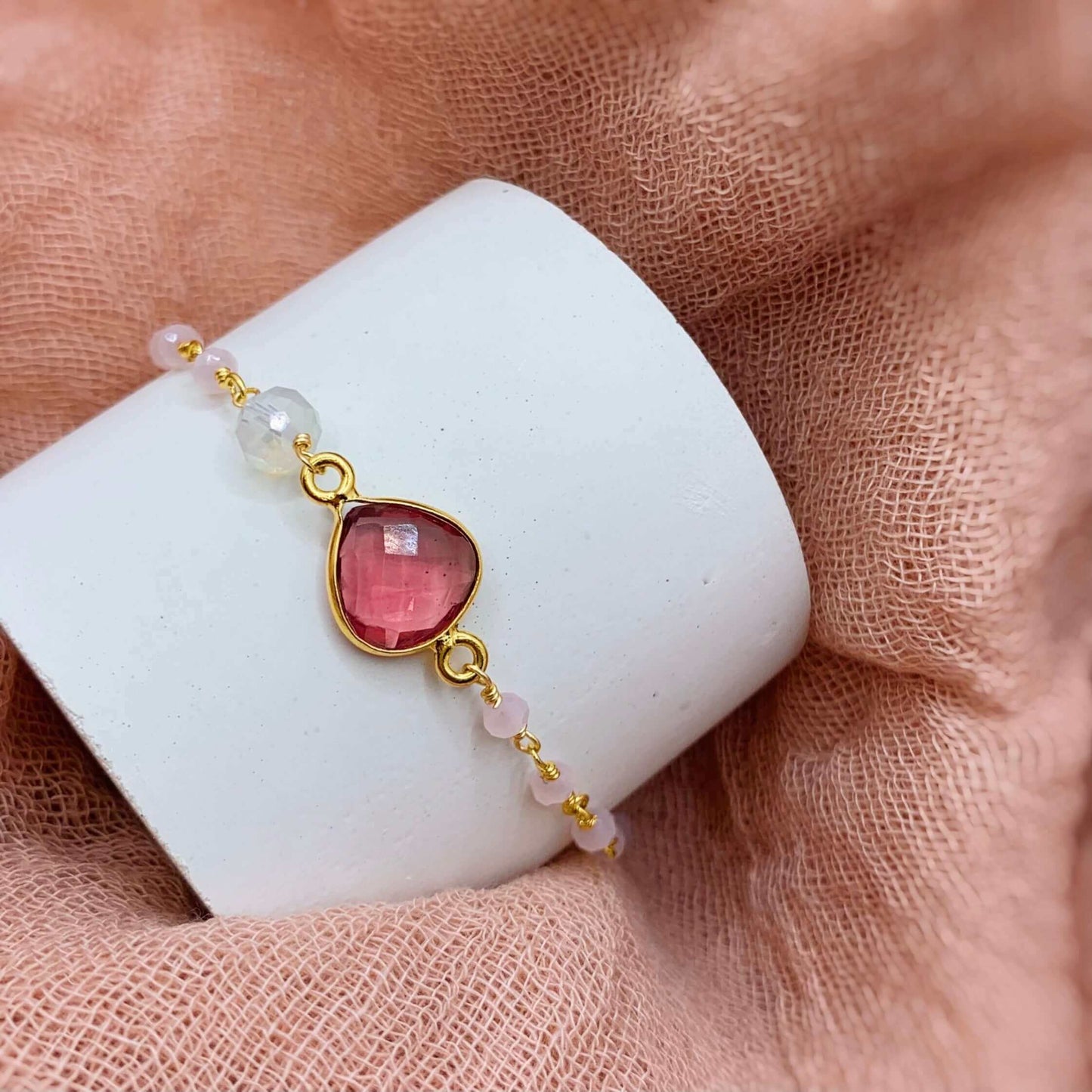 Pink Tourmaline Ballet Bracelet