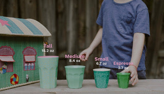 Melamine Cup - Medium with Alphabet in Bluish Colors | Letter B