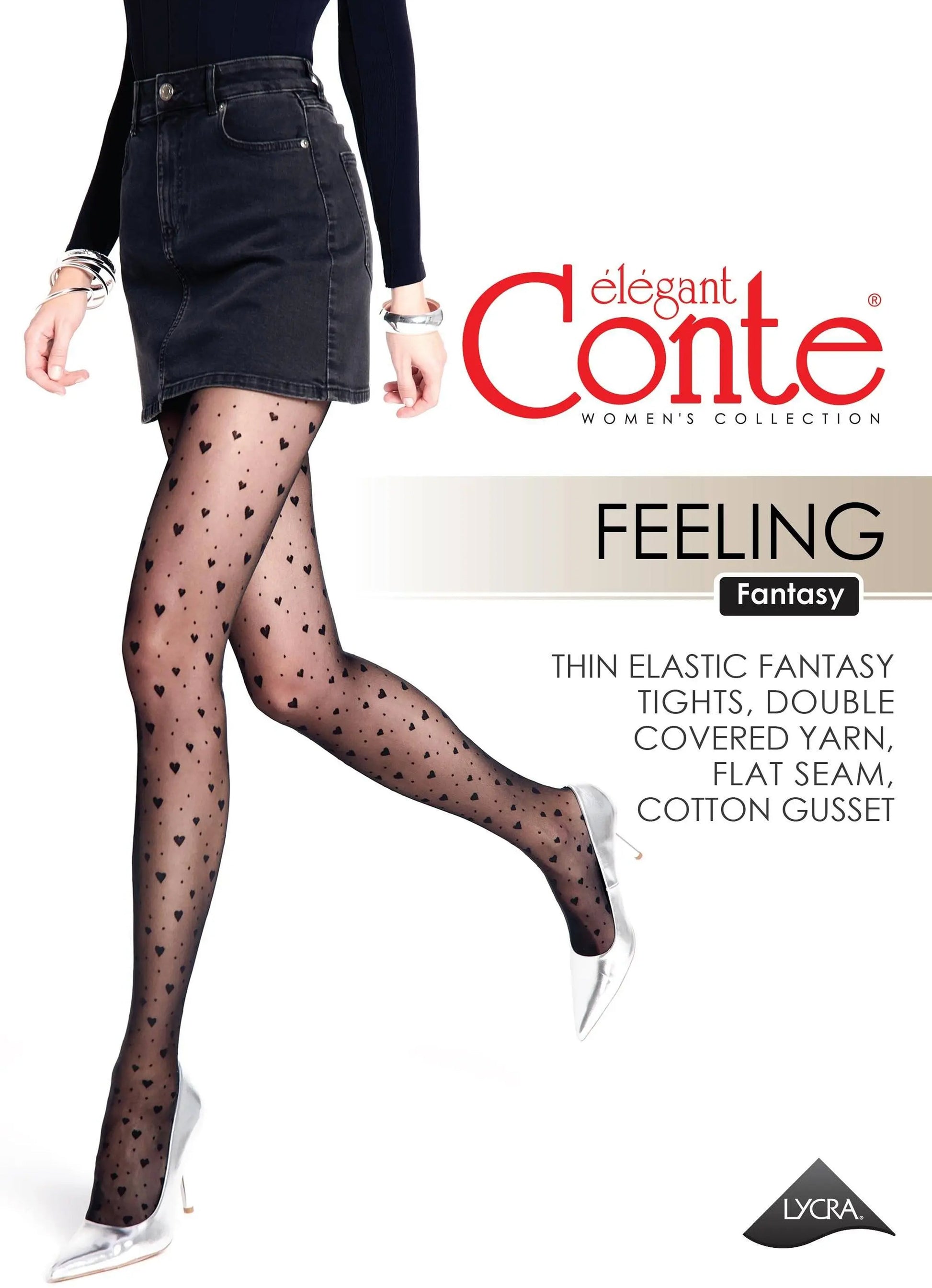 Fantasy Tights Conte Feeling - Hearts and Dots - Concordia Style Boutique