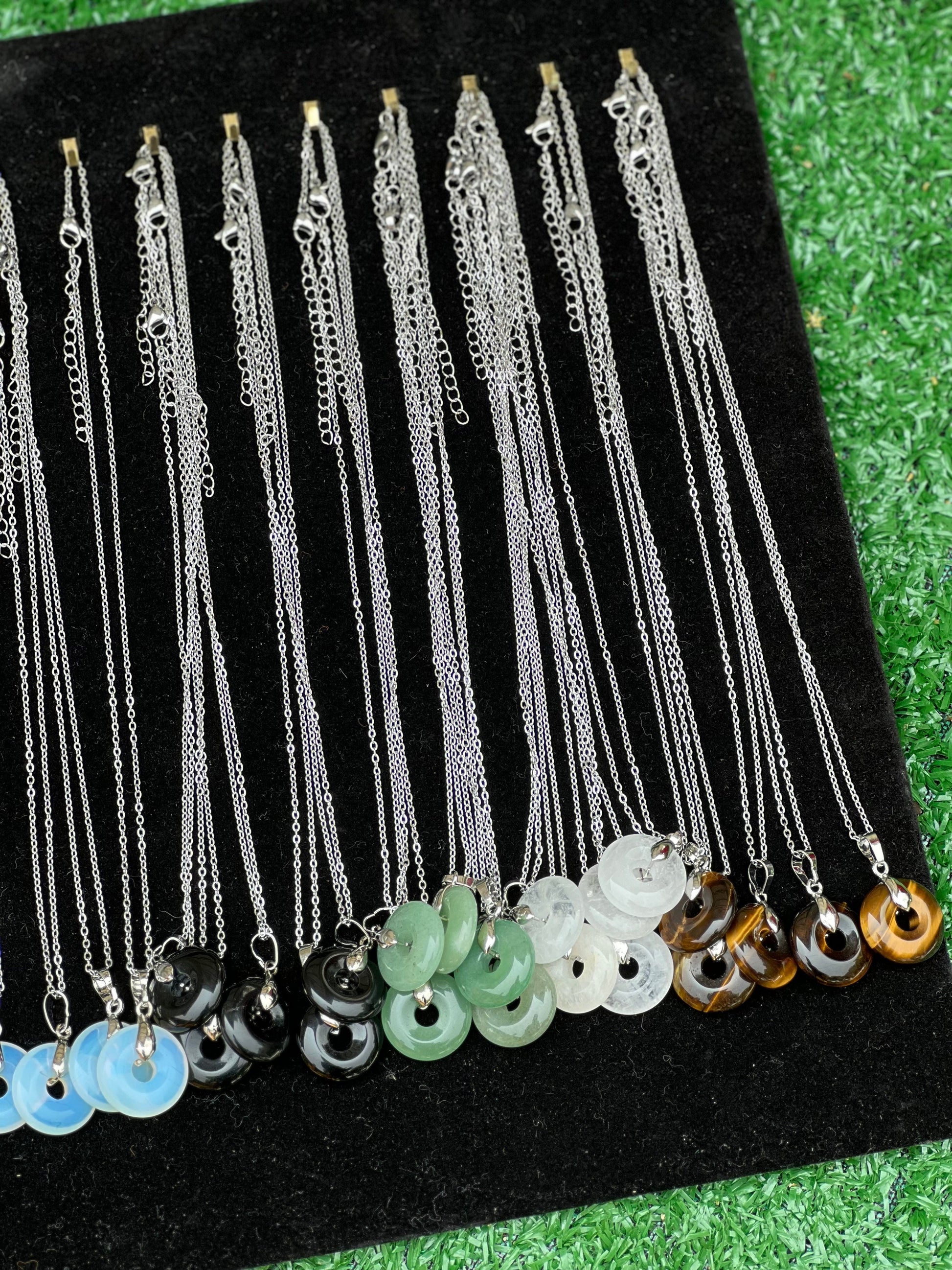 Seven Chakra Crystal necklace-Donut shape - Concordia Style Boutique