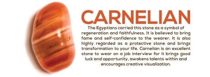 Carnelian tumble stone - Concordia Style Boutique