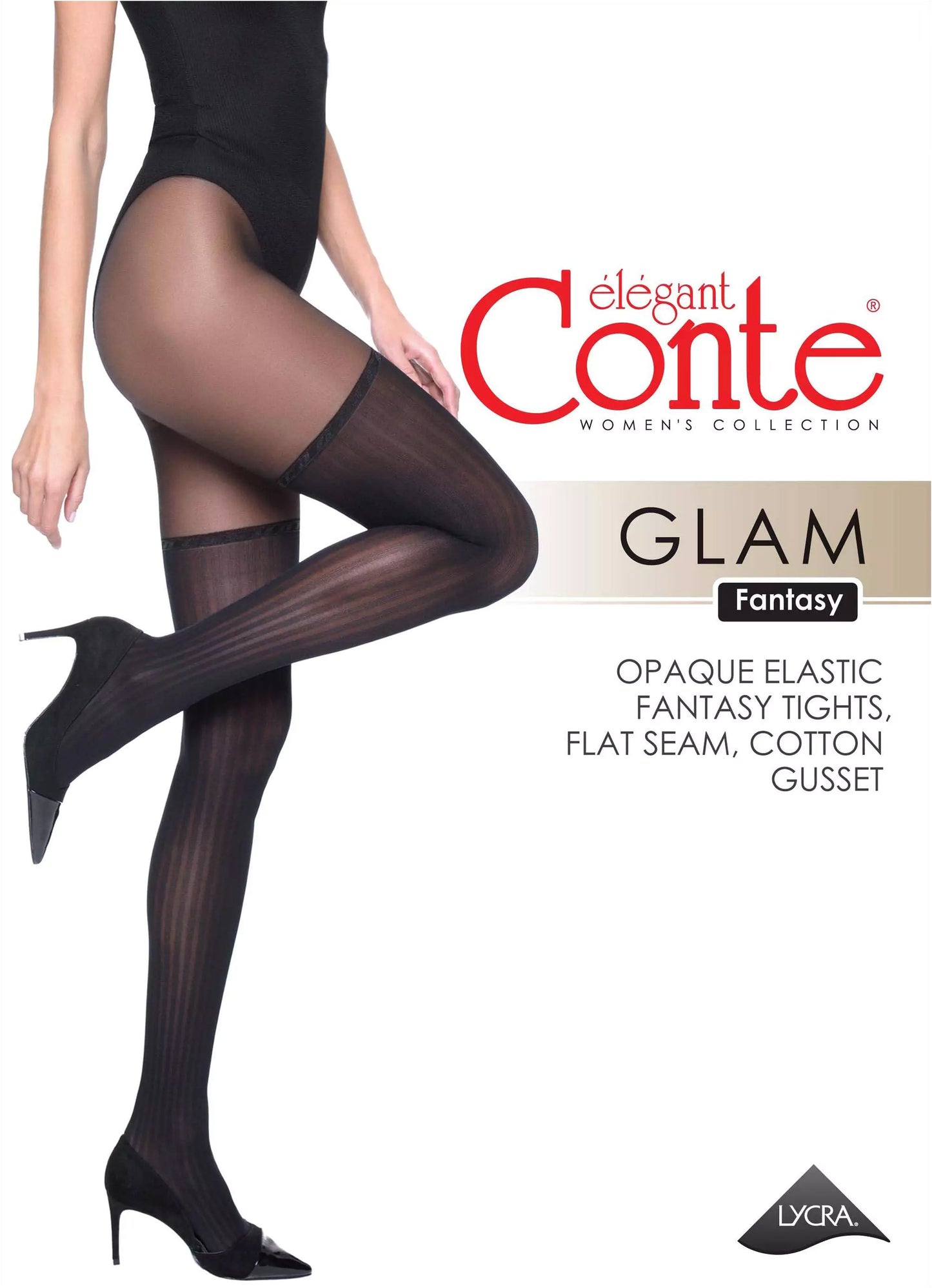 Fantasy Tights Conte Glam - Stockings with Vertical Stripes - Concordia Style Boutique