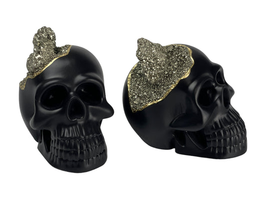 Pyrite Skull Head (black) - Concordia Style Boutique