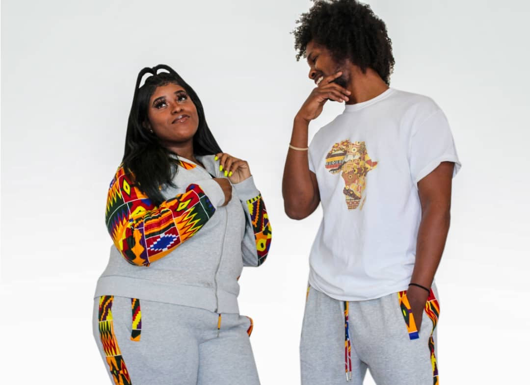 African print joggers | Grey sweatpants - Concordia Style Boutique
