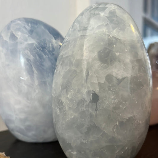 Blue Calcite Tower - Tall Blue crystals - Concordia Style Boutique