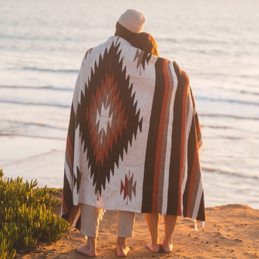 Tan Mexican Diamond Yoga Blanket - Concordia Style Boutique