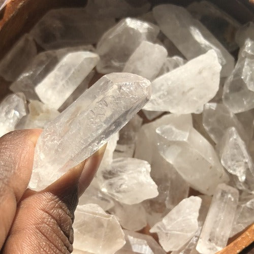 Genuine Clear quartz crystal - Crystal quartz stone - Concordia Style Boutique