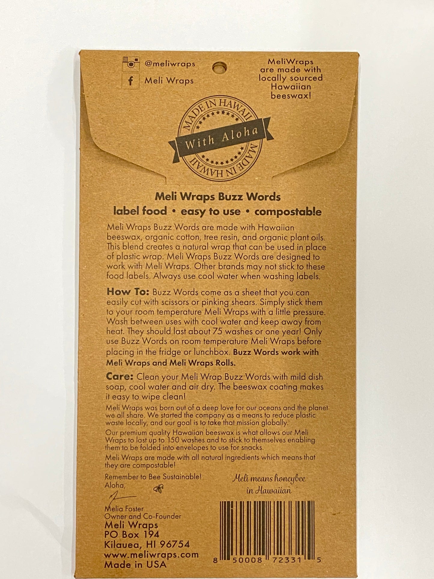 Buzz Words- Beeswax Wrap Food Labels - Concordia Style Boutique