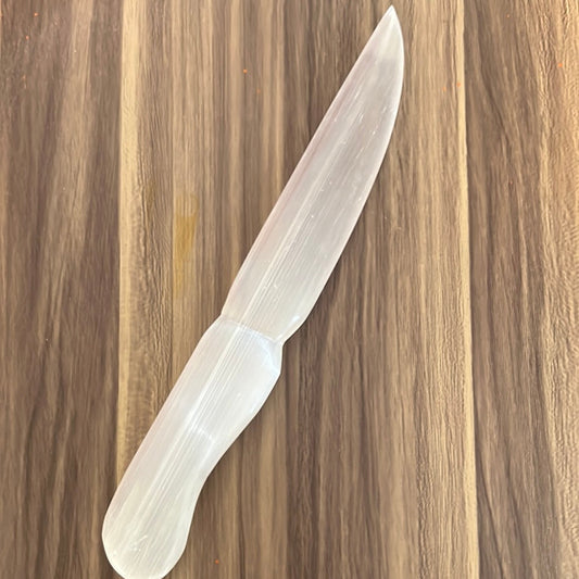 Selenite Crystal Knife - Altar tool - Concordia Style Boutique