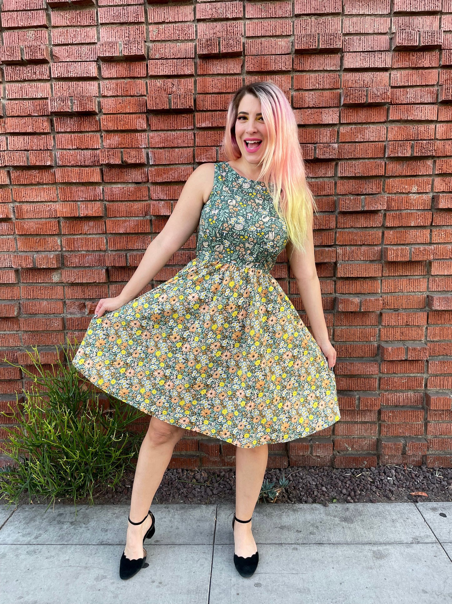 Cats in the Fields Twofer Dress - Concordia Style Boutique