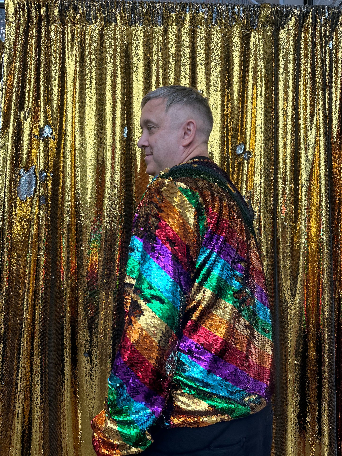 "Any Old  Iron" - Mens Golden Rainbow Sweatshirt - Premium Clothing from Any Old Iron - Just $190! Shop now at Concordia Style Boutique