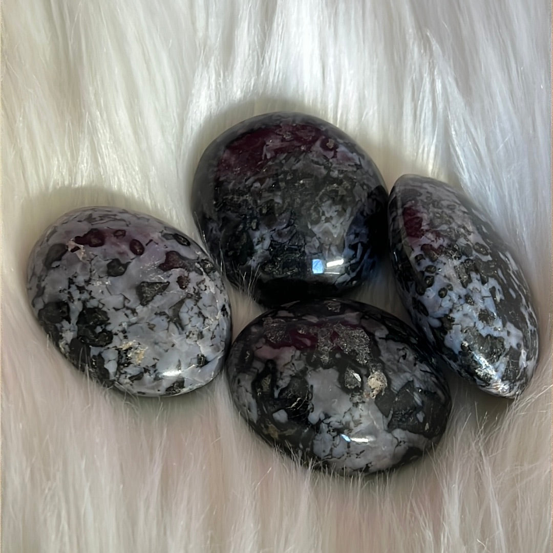 Indigo Gabbro Heart shape & Tumble stone - Concordia Style Boutique